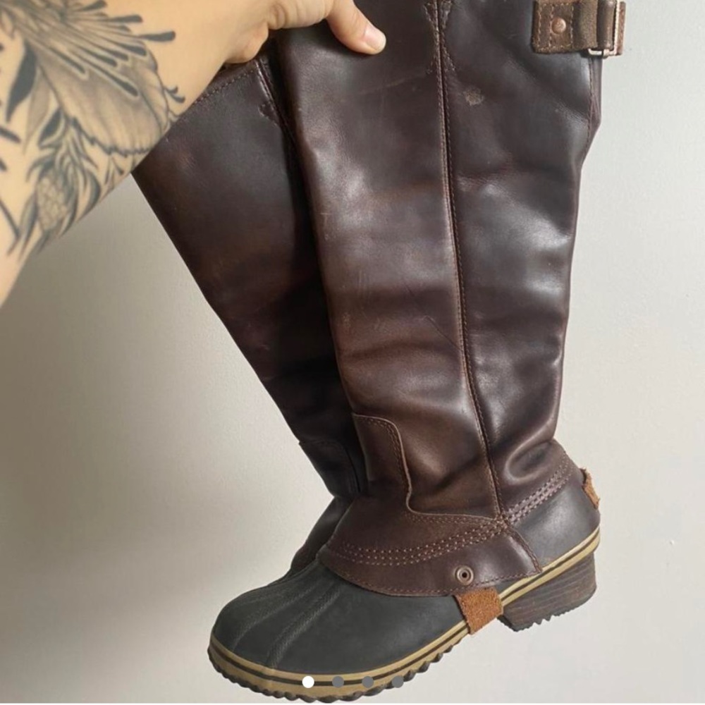 Sorel slimpack tall nutmeg brown equestrian boot